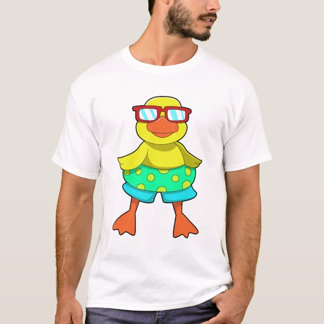 Duck with Swim ring & Sunglasses T-Shirt (Front)