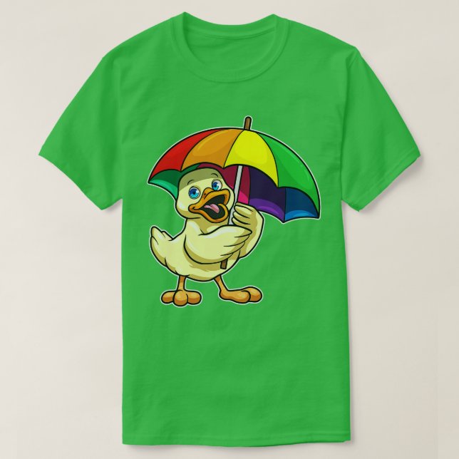 Duck with Umbrella T-Shirt (Design Front)
