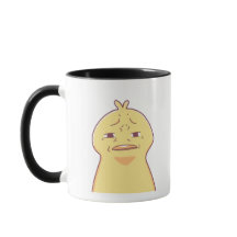 duck with weird expression 