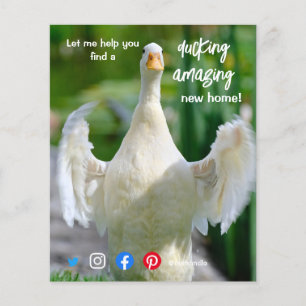 duck wonderful awesome real estate agent marketing flyer