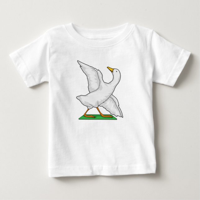 Duck Yoga Meditation Fitness Baby T-Shirt (Front)