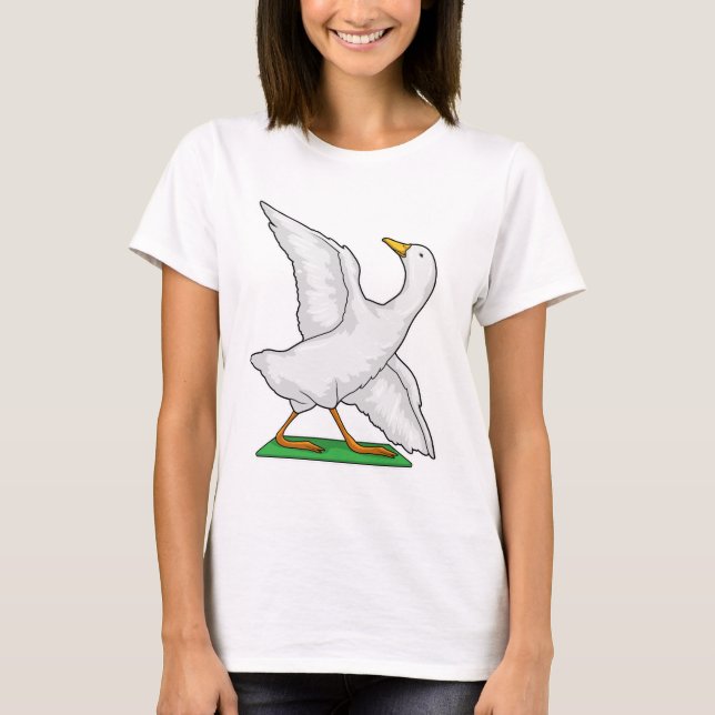 Duck Yoga Meditation Fitness T-Shirt (Front)