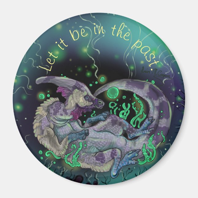 Duckbill Dinosaur Art Magnet (Front)