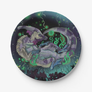 Duckbill Dinosaur Art Paper Plate