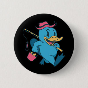 Duckbill Fisherman 6 Cm Round Badge