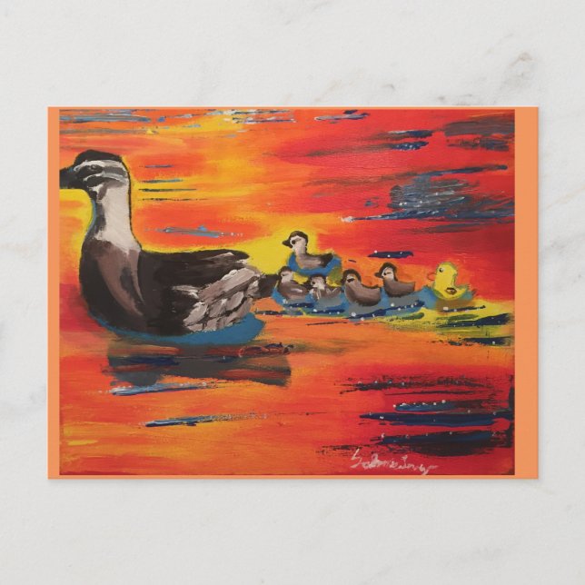 Duckie Sunset Postcard (Front)