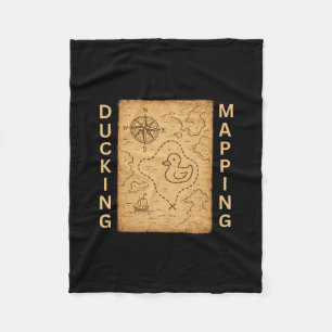 Ducking Mapping Cruise Ducks Comp Nautical Chart F Fleece Blanket