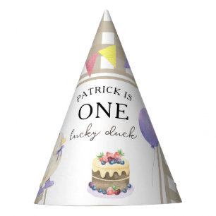 Duckling 1st birthday party party hat