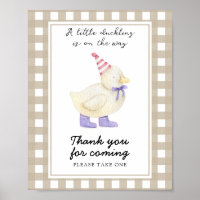 Duckling baby shower - Thank you for coming