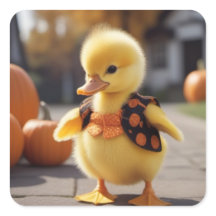 Duckling dressed for Halloween sticker