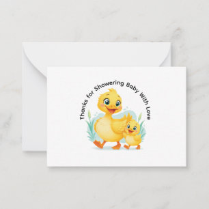 Duckling Duo of Happiness Thank You Card