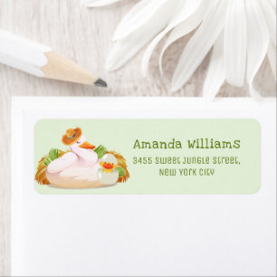 Duckling Hatching Soon Baby Shower Return Address
