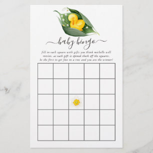 Duckling Lilly of the Valley Baby Shower Bingo