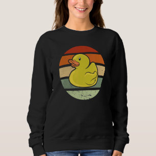 Duckling Rubber Duck Retro Vintage Motif Saying Sweatshirt