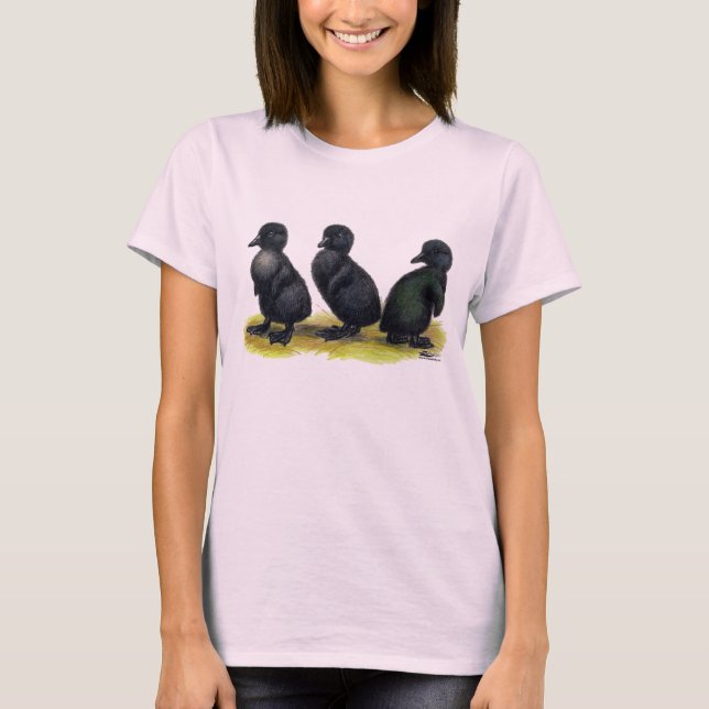 Ducklings Black Cayuga T-Shirt (Front)