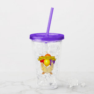 Ducklings & Colourful Balloons Children's Birthday Acrylic Tumbler