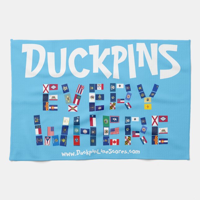 DUCKPINS EVERYWHERE Towel (Horizontal)