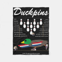 DUCKPINS Fleece Blanket with OneLiners