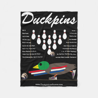DUCKPINS Fleece Blanket with OneLiners