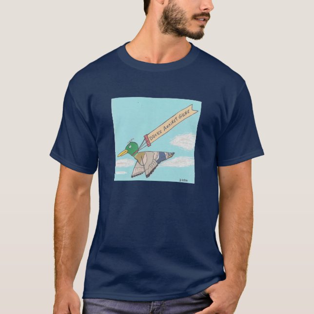 DUCKS AGAINST GUNS T-Shirt (Front)