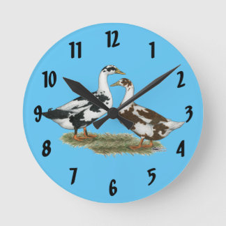 Ducks Ancona Pair Round Clock