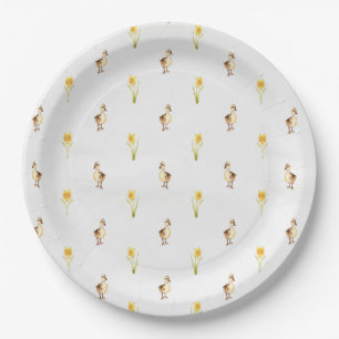 Ducks And Daffodils Quack into Spring  Paper Plate