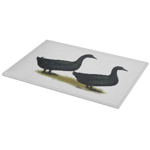 Ducks: Black Cayugas Cutting Board