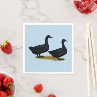Ducks: Black Cayugas Napkin