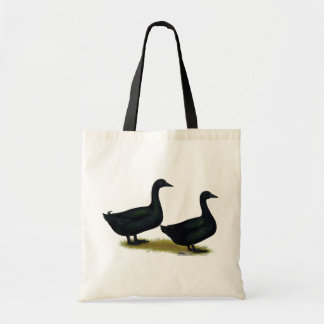 Ducks: Black Cayugas Tote Bag