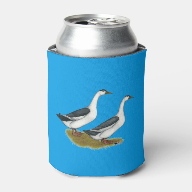 Ducks:  Blue Magpies Can Cooler (Can Front)