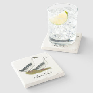 Ducks: Blue Magpies Stone Coaster