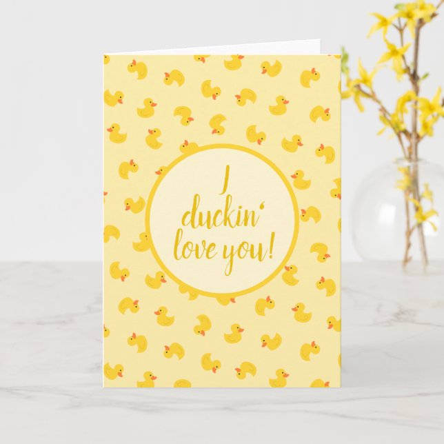 Ducks Card (Yellow Flower)