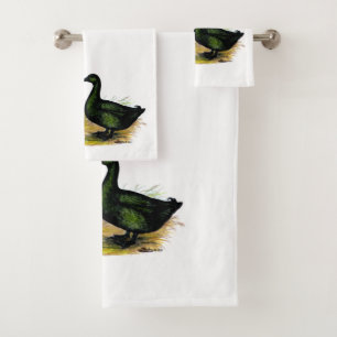 Ducks:  Cayuga Pair Bath Towel Set