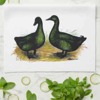 Ducks: Cayuga Pair Tea Towel