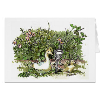 Ducks in a Garden Cards