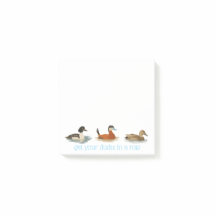 Ducks in a Row Sticky Note Pad