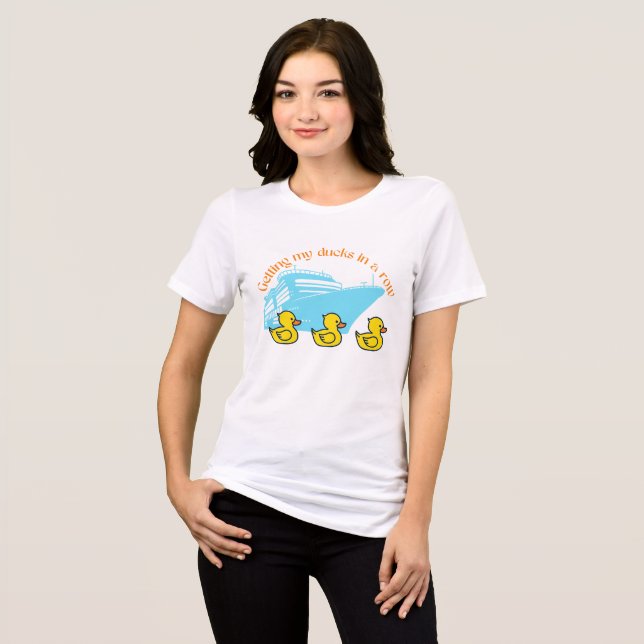 Ducks in a Row Tri-Blend Shirt (Front Full)