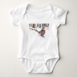 ducks in boston common during the winter holidays baby bodysuit