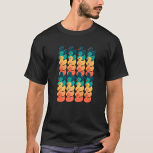 Ducks In Line Doing Cute Things Duck Animal Retro T-Shirt