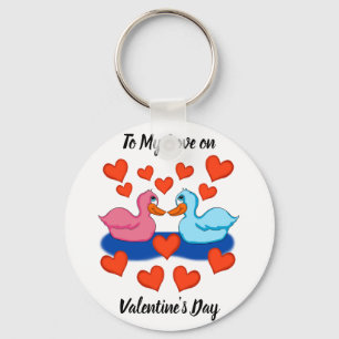 Ducks in Love Keychain