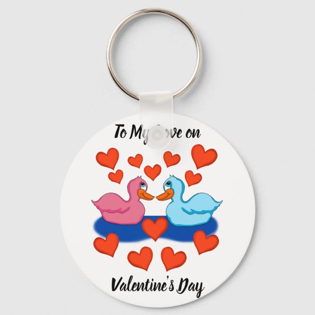 Ducks in Love Keychain (Front)