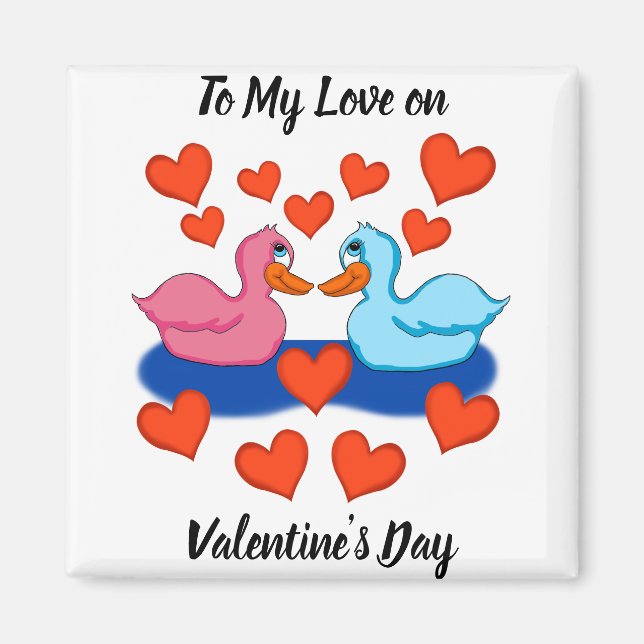 Ducks in Love Magnet (Front)