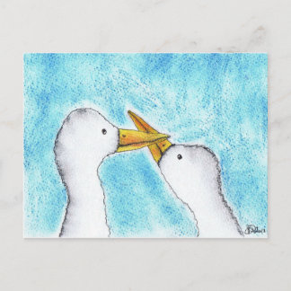 DUCKS IN LOVE POSTCARD