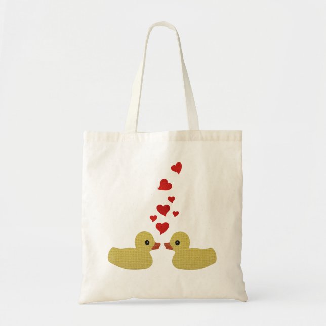 Ducks in Love Tote Bag (Front)