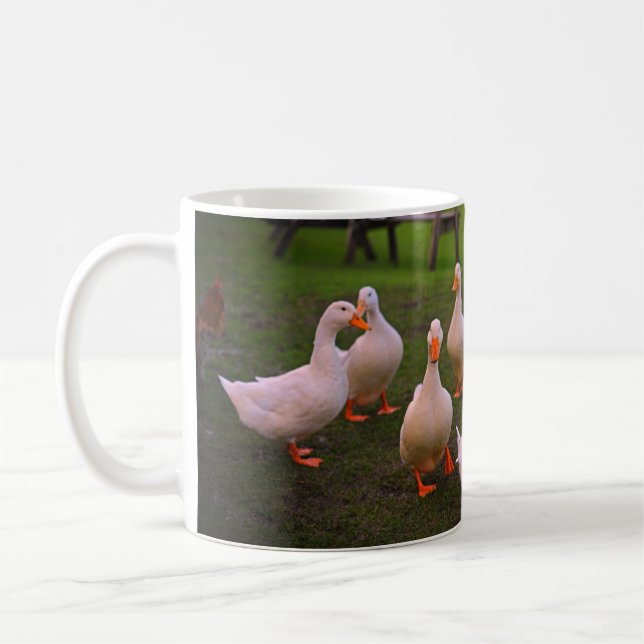 Ducks in the Park Funny We're all Quackers Coffee Mug (Left)