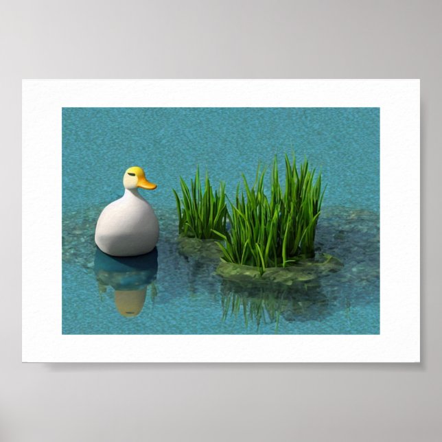 Ducks in the pond poster (Front)