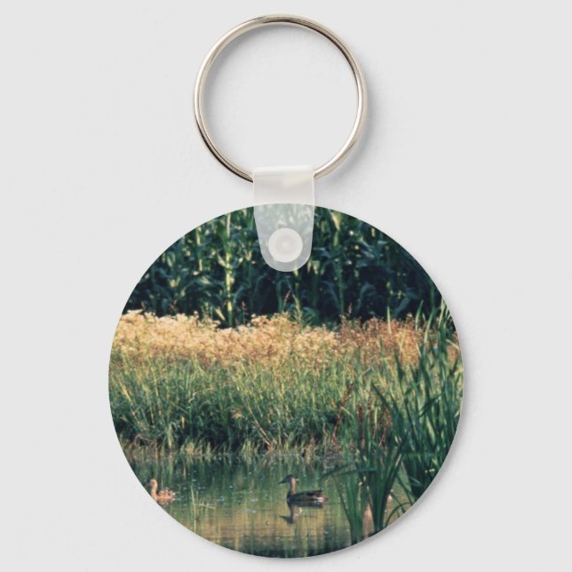 Ducks in Wetland Key Ring (Front)
