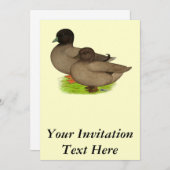 Ducks:  Khaki Calls Invitation (Front/Back)