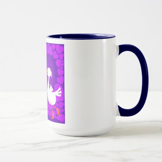 Ducks kissing, mug (Right)