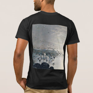 Ducks, Mallards and Swans on the lake at sunset T-Shirt
